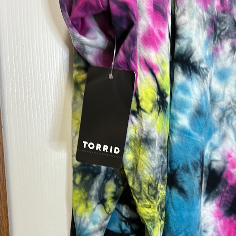Torrid Pink and Blue Oversized Long Sleeve Tunic NWT 4X - Picture 5 of 6
